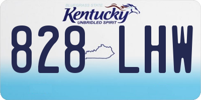 KY license plate 828LHW