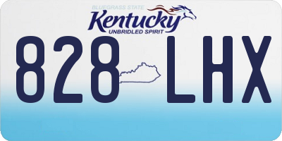 KY license plate 828LHX