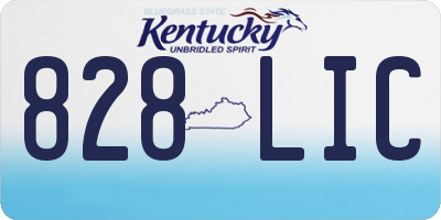 KY license plate 828LIC
