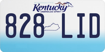 KY license plate 828LID