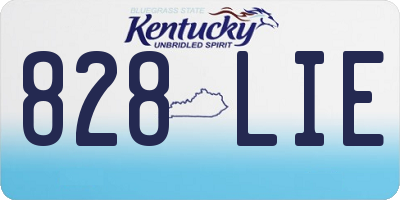 KY license plate 828LIE