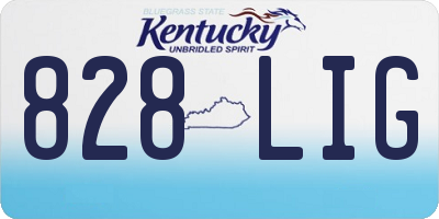 KY license plate 828LIG