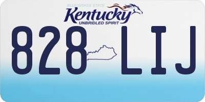 KY license plate 828LIJ