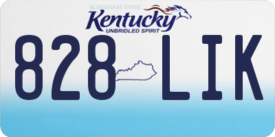 KY license plate 828LIK