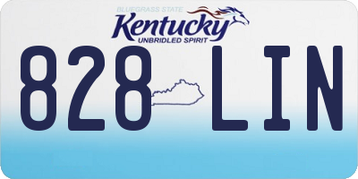 KY license plate 828LIN