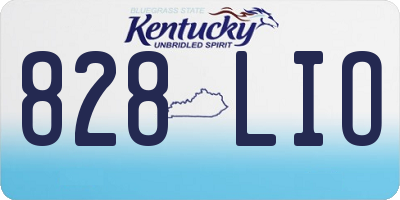 KY license plate 828LIO