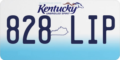 KY license plate 828LIP