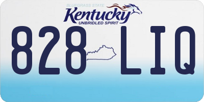 KY license plate 828LIQ