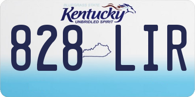 KY license plate 828LIR