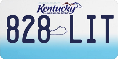 KY license plate 828LIT