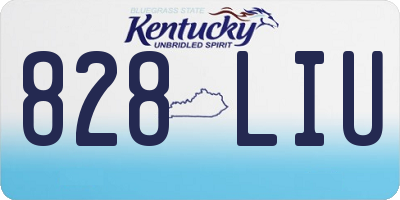 KY license plate 828LIU