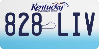 KY license plate 828LIV