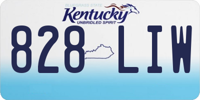 KY license plate 828LIW