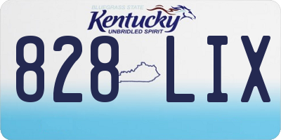 KY license plate 828LIX