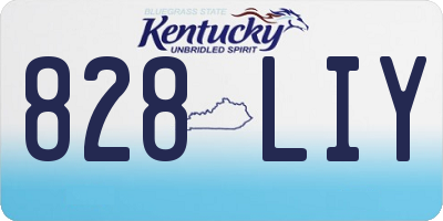 KY license plate 828LIY