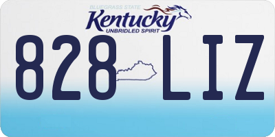 KY license plate 828LIZ