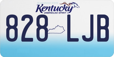 KY license plate 828LJB
