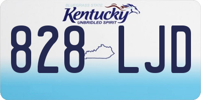 KY license plate 828LJD