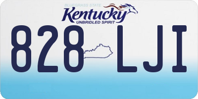 KY license plate 828LJI