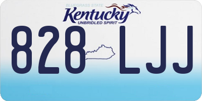 KY license plate 828LJJ