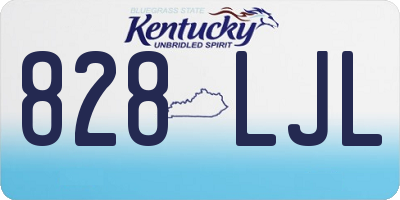 KY license plate 828LJL