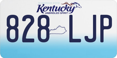 KY license plate 828LJP