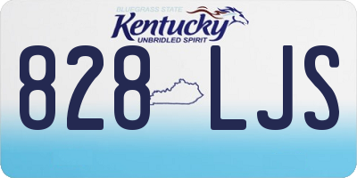 KY license plate 828LJS