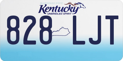 KY license plate 828LJT
