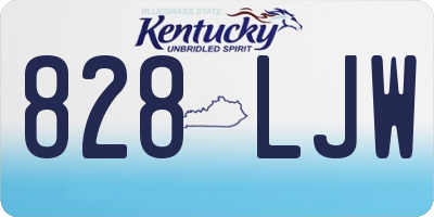 KY license plate 828LJW