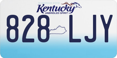KY license plate 828LJY