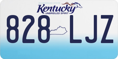 KY license plate 828LJZ