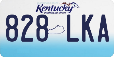 KY license plate 828LKA