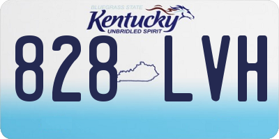 KY license plate 828LVH