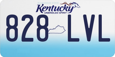 KY license plate 828LVL