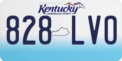 KY license plate 828LVO