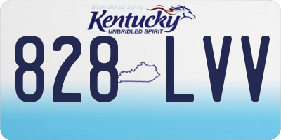 KY license plate 828LVV