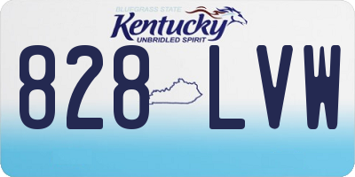 KY license plate 828LVW