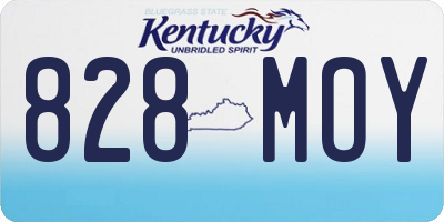 KY license plate 828MOY