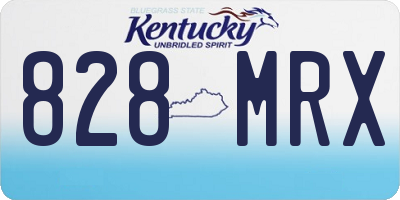 KY license plate 828MRX