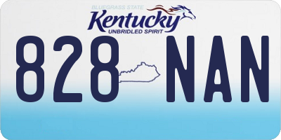 KY license plate 828NAN