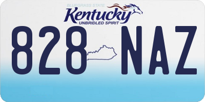 KY license plate 828NAZ