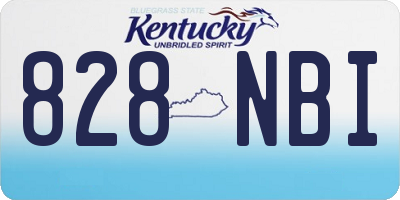 KY license plate 828NBI