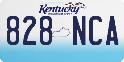 KY license plate 828NCA