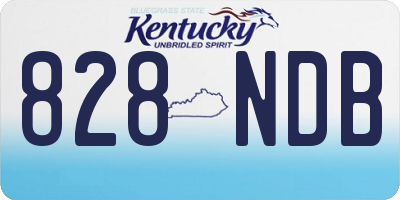 KY license plate 828NDB