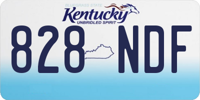 KY license plate 828NDF