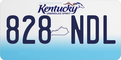 KY license plate 828NDL