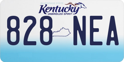 KY license plate 828NEA