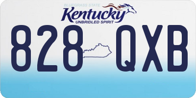 KY license plate 828QXB
