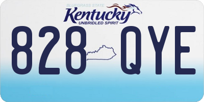 KY license plate 828QYE