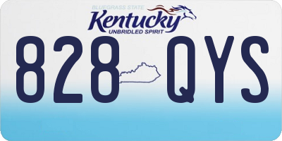 KY license plate 828QYS